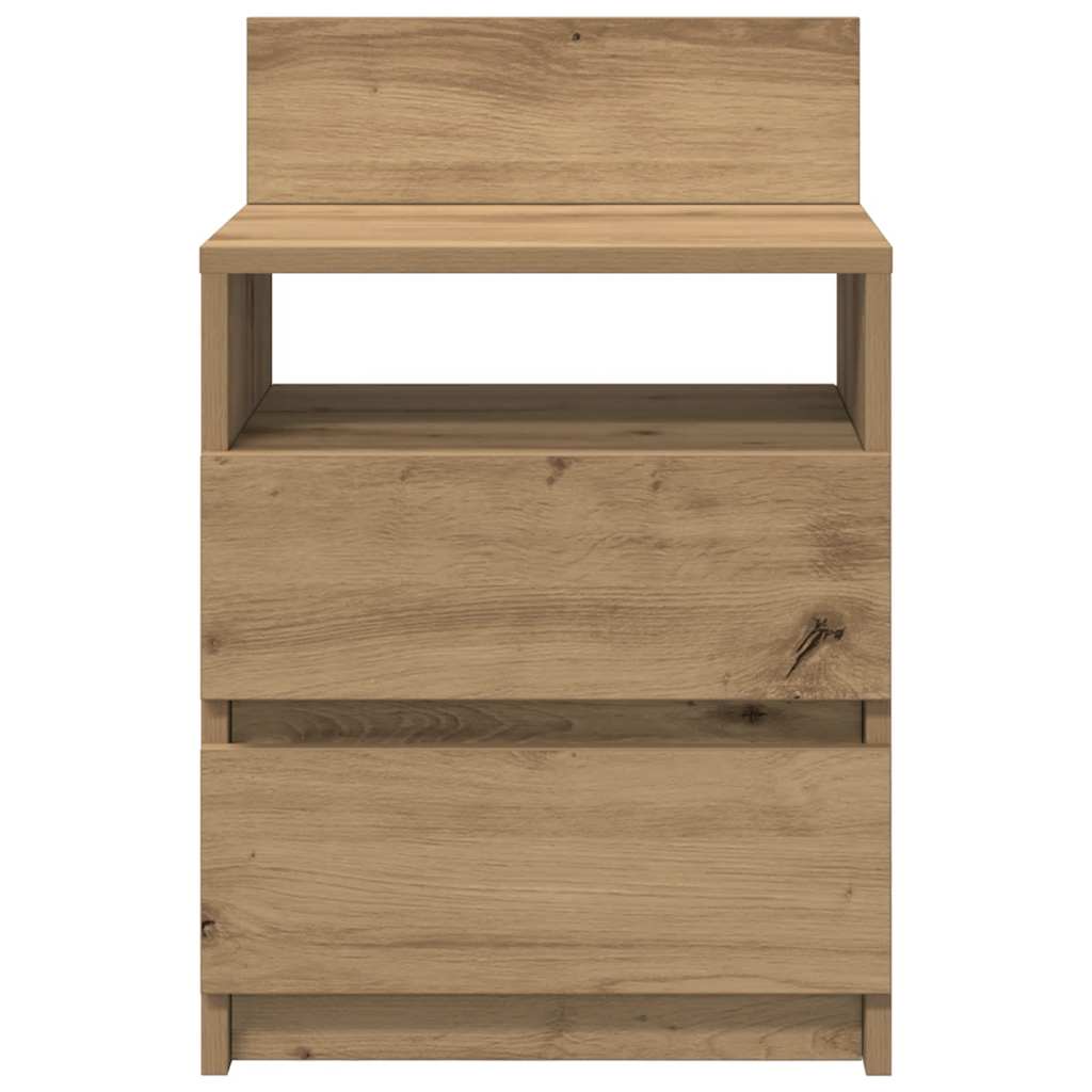 Κομοδίνο με 2 συρτάρια Αρτισιανή Δρυς 40x33x60 εκ.