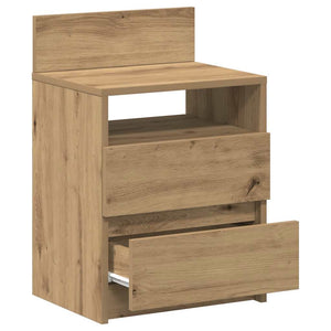 Κομοδίνο με 2 συρτάρια Αρτισιανή Δρυς 40x33x60 εκ.