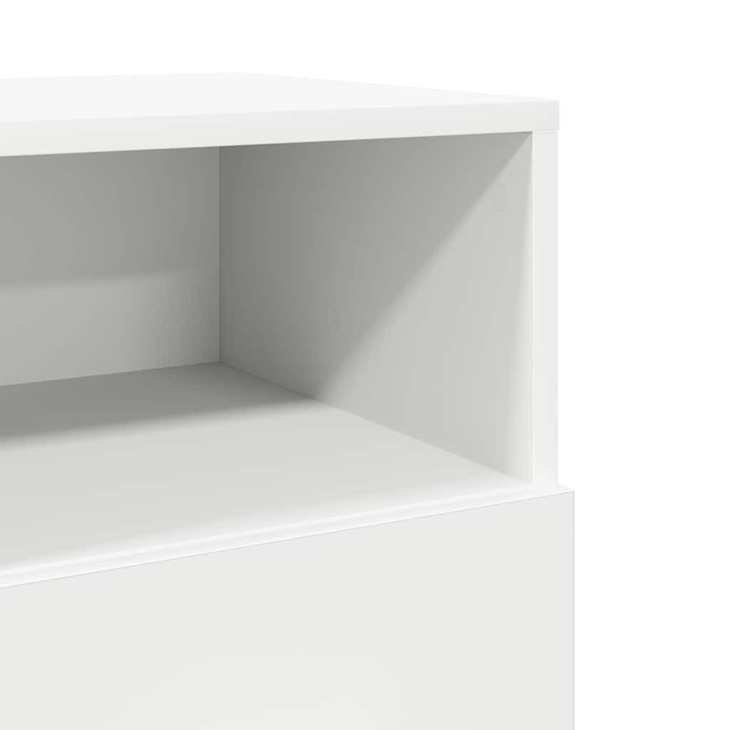 Κομοδίνα 2 τμχ με 2 συρτάρια Λευκό 36x36x68 cm - Pakobazaar