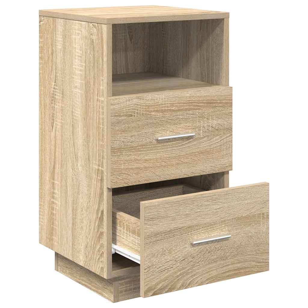 Κομοδίνα 2 τεμάχια με 2 συρτάρια Sonoma Δρυς 36x36x68 εκ. - Pakobazaar