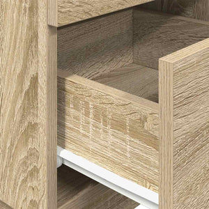Κομοδίνα 2 τεμάχια με 2 συρτάρια Sonoma Δρυς 36x36x68 εκ. - Pakobazaar