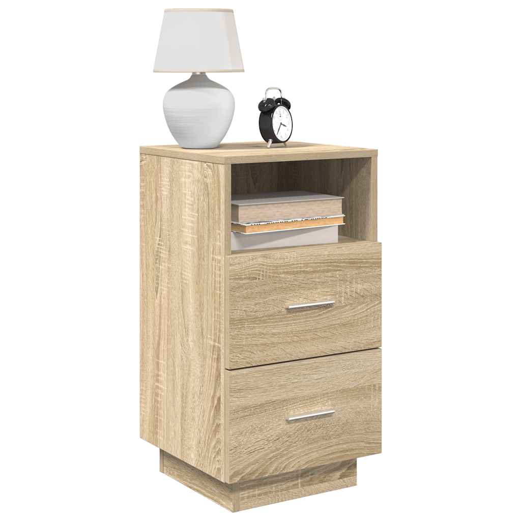 Κομοδίνα 2 τεμάχια με 2 συρτάρια Sonoma Δρυς 36x36x68 εκ. - Pakobazaar