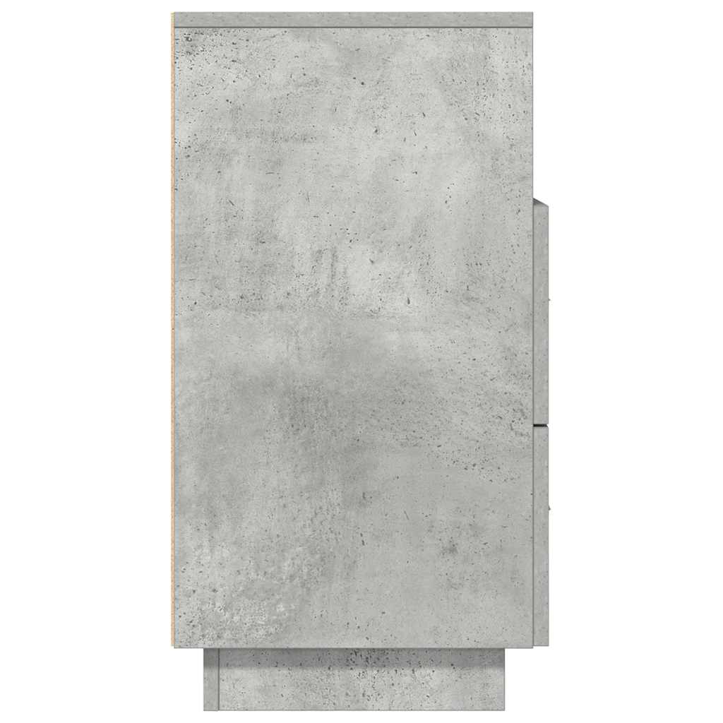 Κομοδίνο με 2 συρτάρια Γκρι Σκυροδέματος 36x36x68 εκ. - Pakobazaar