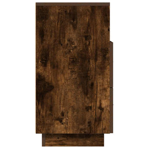 Κομοδίνο με 2 συρτάρια Καπνιστή Δρυς 36x36x68 εκ.