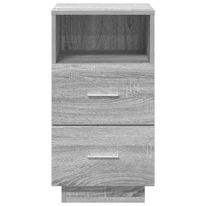 Κομοδίνο με 2 συρτάρια Γκρι Sonoma 36x36x68 εκ.