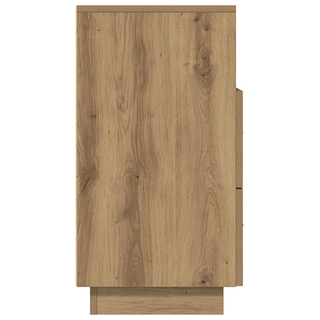 Κομοδίνο με 2 συρτάρια Αρτισιανή Δρυς 36x36x68 εκ.