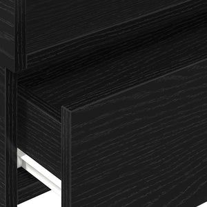 Κομοδίνο Επιτοίχιο mαύρο 45x26x28,5 εκ. - Pakobazaar