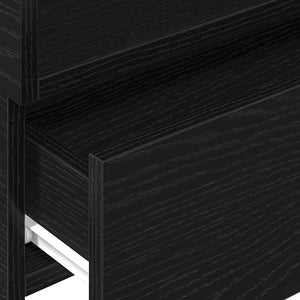 Επιτοίχια κομοδίνα 2 τεμάχια Μαύρο 45x26x28,5 cm