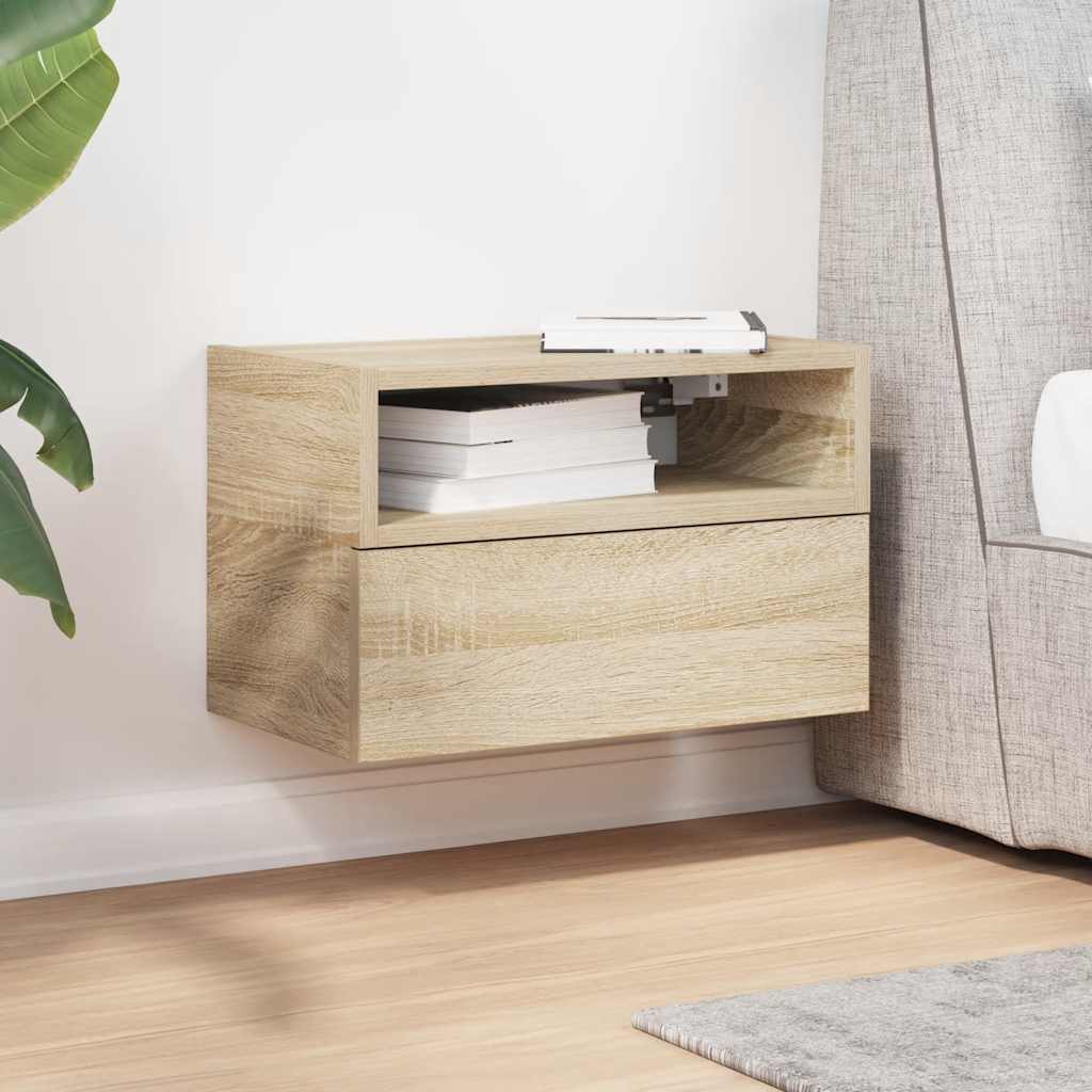 Κομοδίνο Επιτοίχιο Sonoma Δρυς 45x26x28,5 εκ.