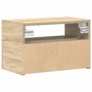 Κομοδίνα Επιτοίχια 2 τεμ. Sonoma Δρυς 45x26x28,5 εκ. - Pakobazaar