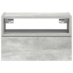 Κομοδίνο Επιτοίχιο Γκρι Σκυροδέματος 45x26x28,5 εκ.