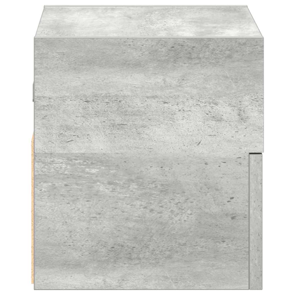 Κομοδίνο Επιτοίχιο Γκρι Σκυροδέματος 45x26x28,5 εκ.