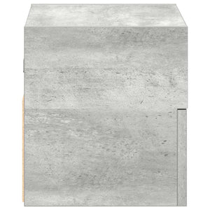 Κομοδίνο Επιτοίχιο Γκρι Σκυροδέματος 45x26x28,5 εκ.