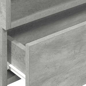 Κομοδίνο Επιτοίχιο Γκρι Σκυροδέματος 45x26x28,5 εκ.