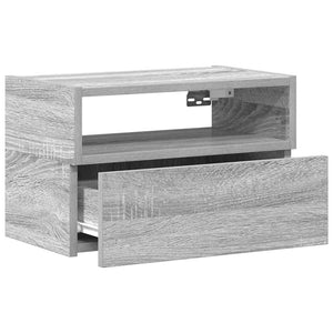Κομοδίνα Επιτοίχια Γκρι Sonoma 45x26x28,5 εκ.