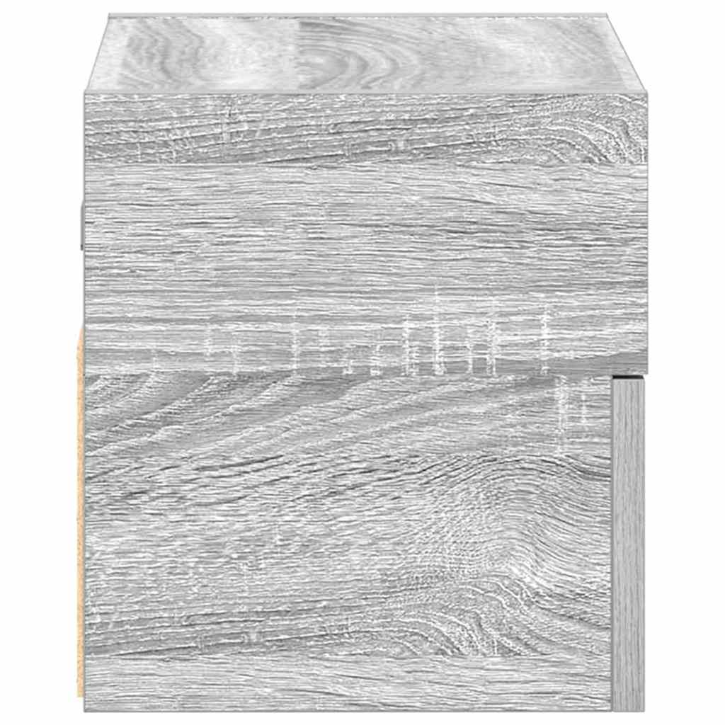 Κομοδίνα Επιτοίχια Γκρι Sonoma 45x26x28,5 εκ.