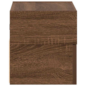Κομοδίνο Επιτοίχιο Καφέ Δρυς 45x26x28,5 εκ.