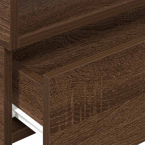 Κομοδίνο Επιτοίχιο Καφέ Δρυς 45x26x28,5 εκ.
