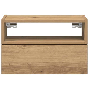 Κομοδίνο Επιτοίχιο Αρτισιανή Δρυς 45x26x28,5 εκ. - Pakobazaar