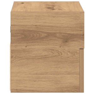 Κομοδίνο Επιτοίχιο Αρτισιανή Δρυς 45x26x28,5 εκ. - Pakobazaar