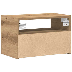 Κομοδίνο Επιτοίχιο Αρτισιανή Δρυς 45x26x28,5 εκ. - Pakobazaar