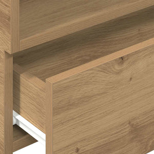 Κομοδίνο Επιτοίχιο Αρτισιανή Δρυς 45x26x28,5 εκ. - Pakobazaar