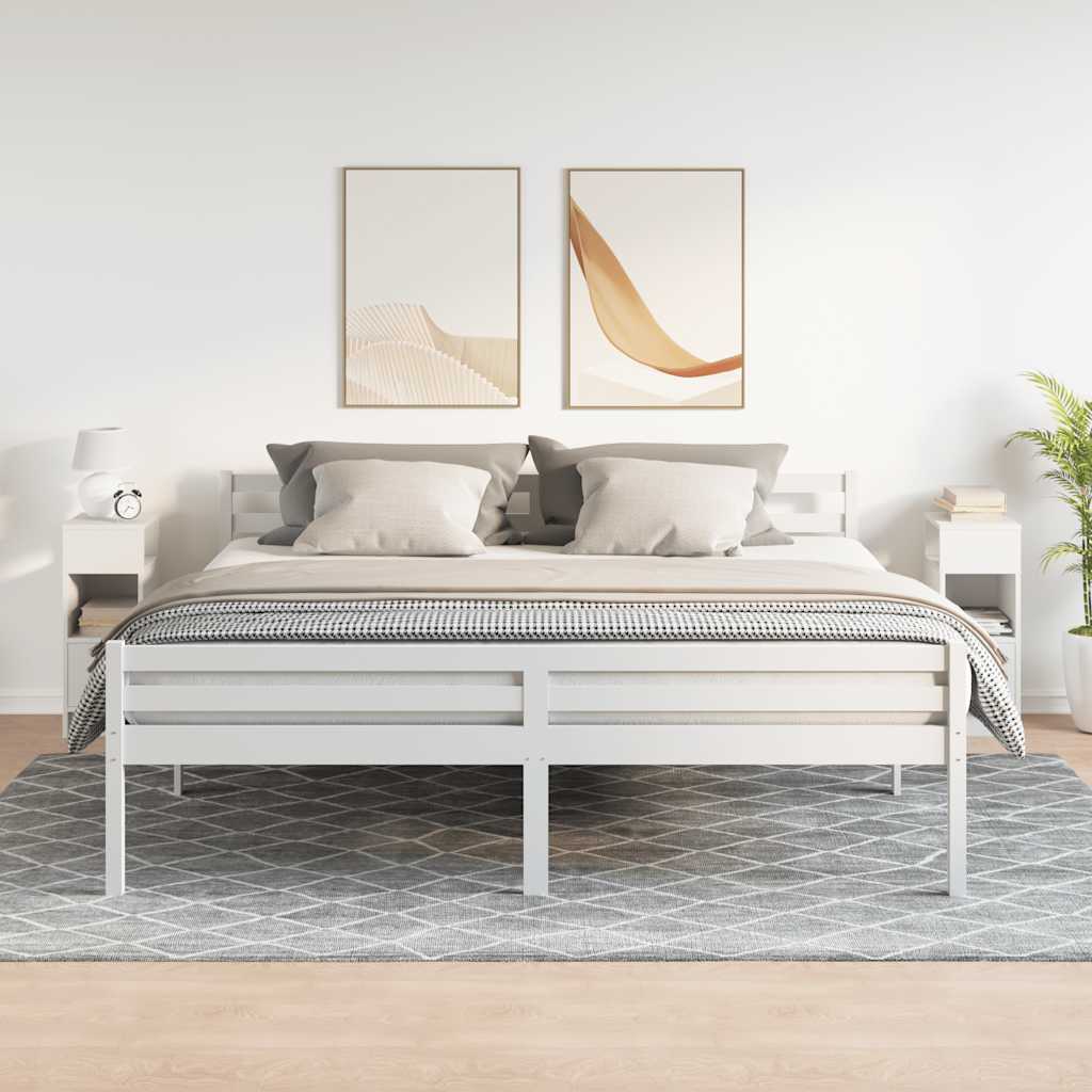 Κομοδίνα 2 τεμάχια με συρτάρι Λευκό 25x31x66 cm