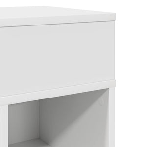 Κομοδίνα 2 τεμάχια με συρτάρι Λευκό 25x31x66 cm
