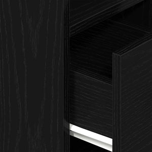 Κομοδίνο με συρτάρι Μαύρο 25x31x66 cm - Pakobazaar