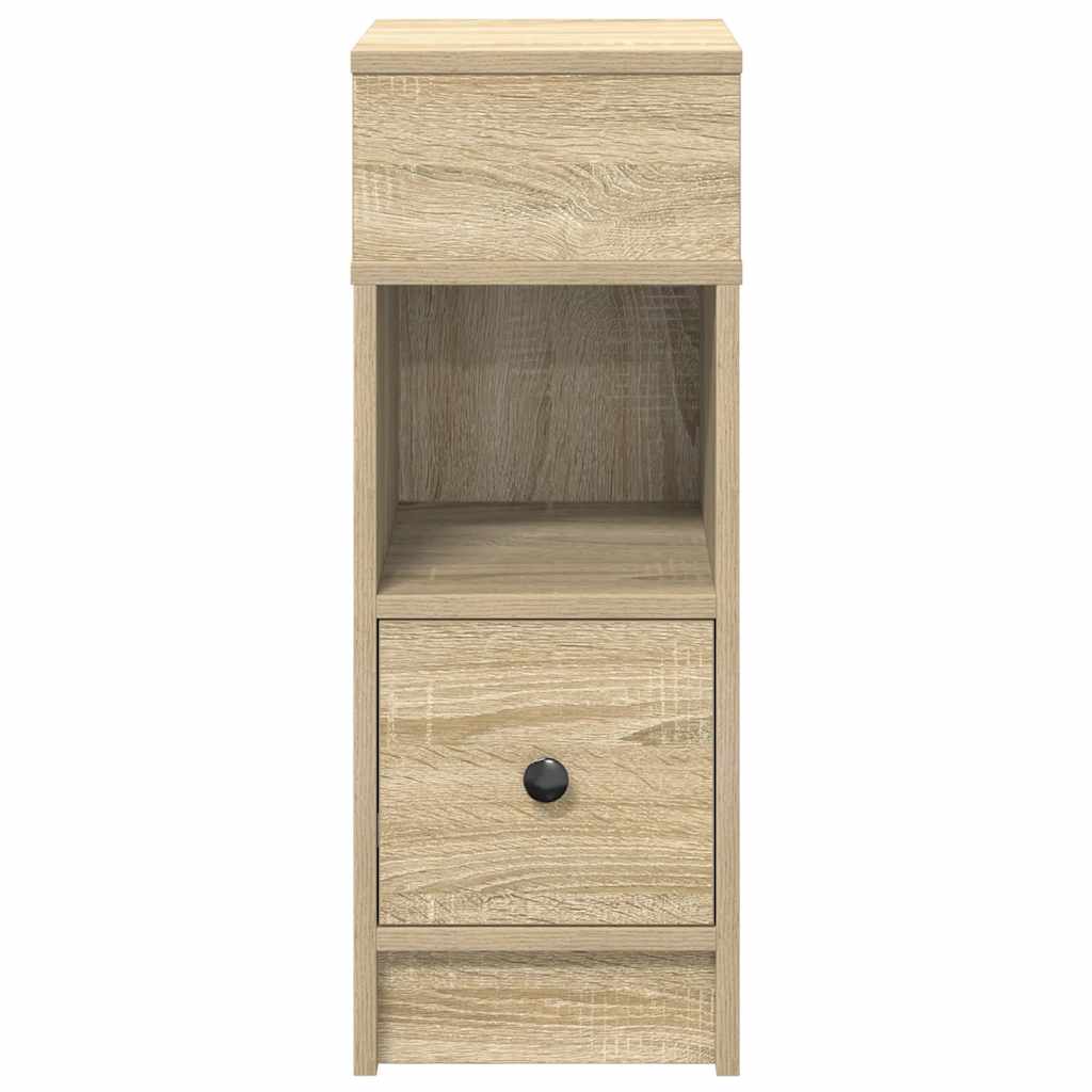 Κομοδίνα 2 τεμάχια με συρτάρι Sonoma Δρυς 25x31x66 εκ. - Pakobazaar