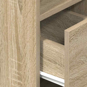 Κομοδίνα 2 τεμάχια με συρτάρι Sonoma Δρυς 25x31x66 εκ. - Pakobazaar