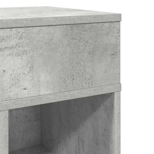 Κομοδίνα 2 τεμάχια με συρτάρι Γκρι Σκυροδέματος 25x31x66 εκ.