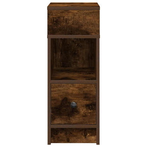 Κομοδίνο με συρτάρι Καπνιστή Δρυς 25x31x66 εκ.