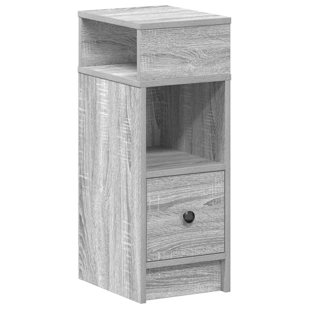 Κομοδίνο με Συρτάρι Γκρι Sonoma 25x31x66 εκ. - Pakobazaar