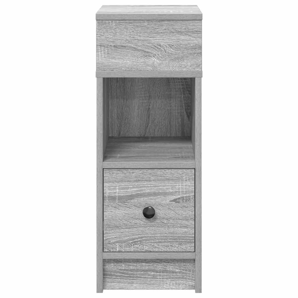 Κομοδίνο με Συρτάρι Γκρι Sonoma 25x31x66 εκ. - Pakobazaar