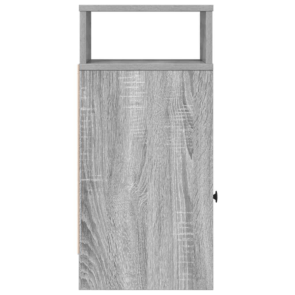 Κομοδίνα 2 τεμ. με Συρτάρι Γκρι Sonoma 25x31x66 εκ. - Pakobazaar