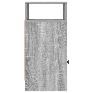 Κομοδίνα 2 τεμ. με Συρτάρι Γκρι Sonoma 25x31x66 εκ. - Pakobazaar