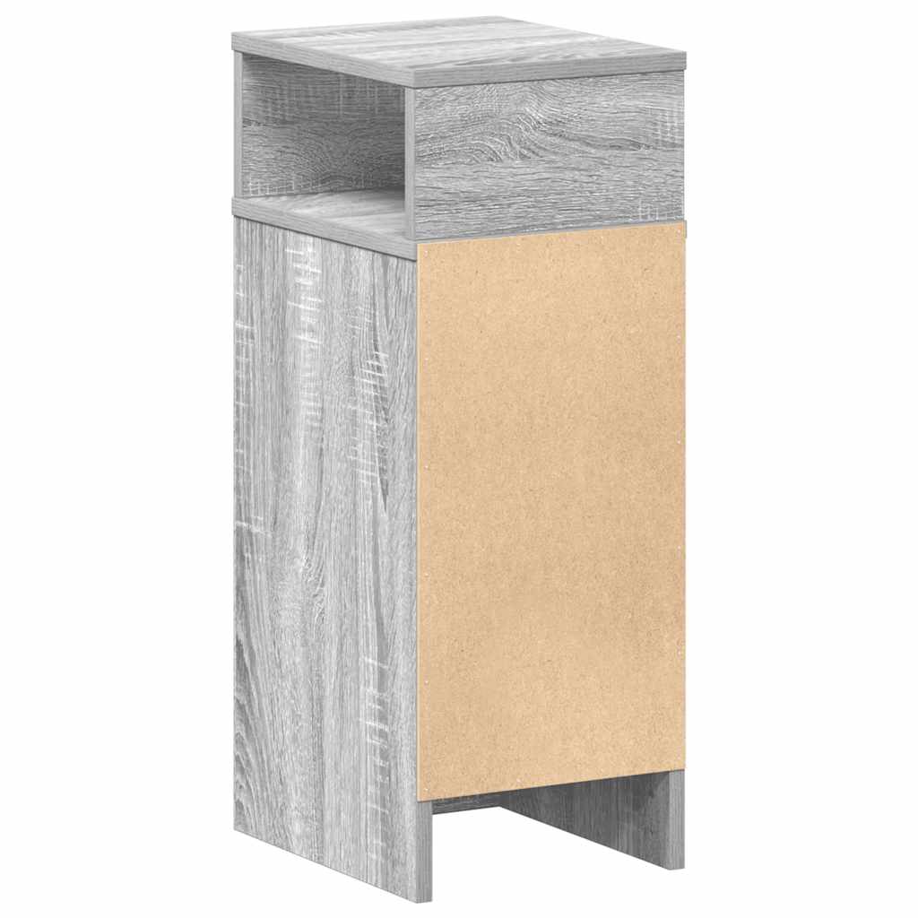 Κομοδίνα 2 τεμ. με Συρτάρι Γκρι Sonoma 25x31x66 εκ. - Pakobazaar