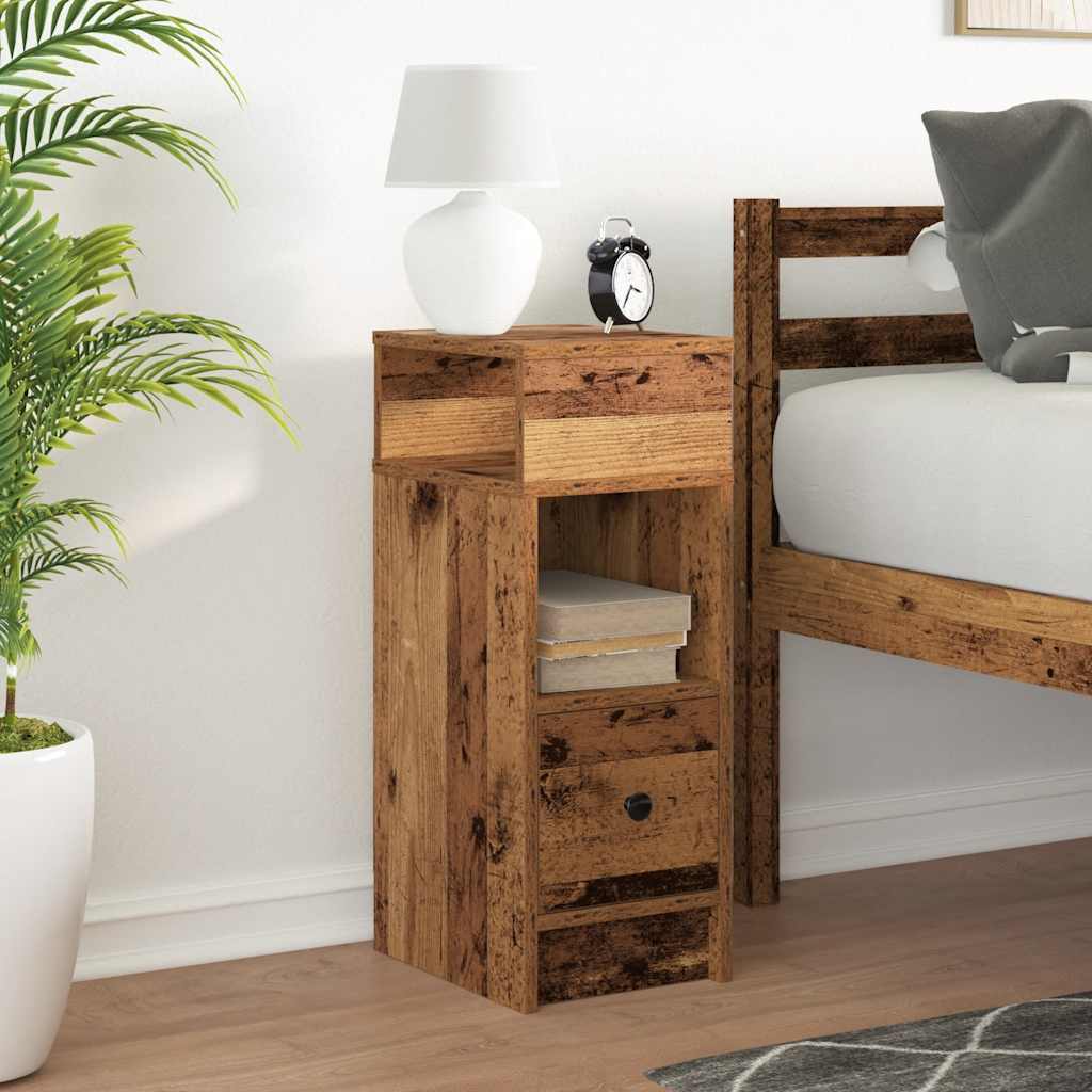 Κομοδίνο με Συρτάρι από Παλιό Ξύλο 25x31x66 εκ. - Pakobazaar