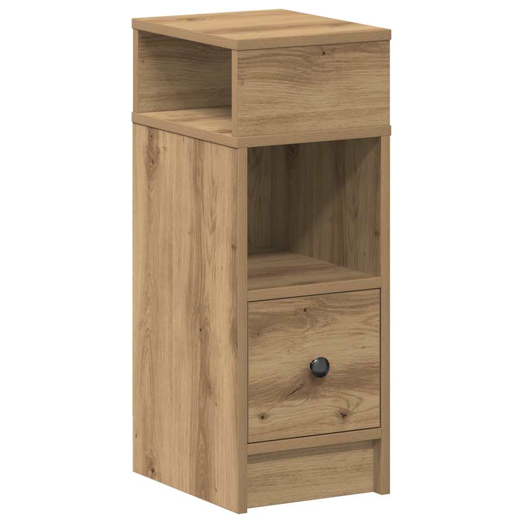Κομοδίνο με Συρτάρι σε Χρώμα Δρυός Artisan 25x31x66 εκ. - Pakobazaar