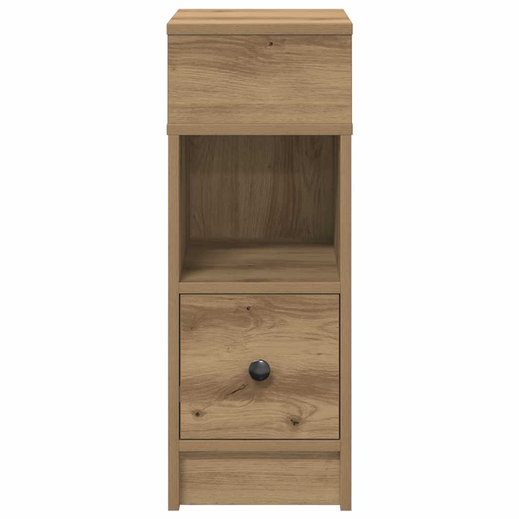 Κομοδίνο με Συρτάρι σε Χρώμα Δρυός Artisan 25x31x66 εκ. - Pakobazaar