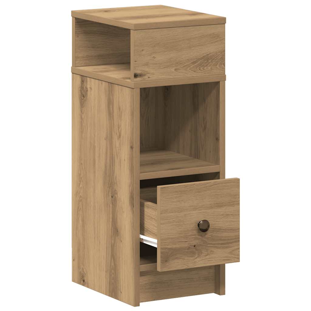 Κομοδίνο με Συρτάρι σε Χρώμα Δρυός Artisan 25x31x66 εκ. - Pakobazaar