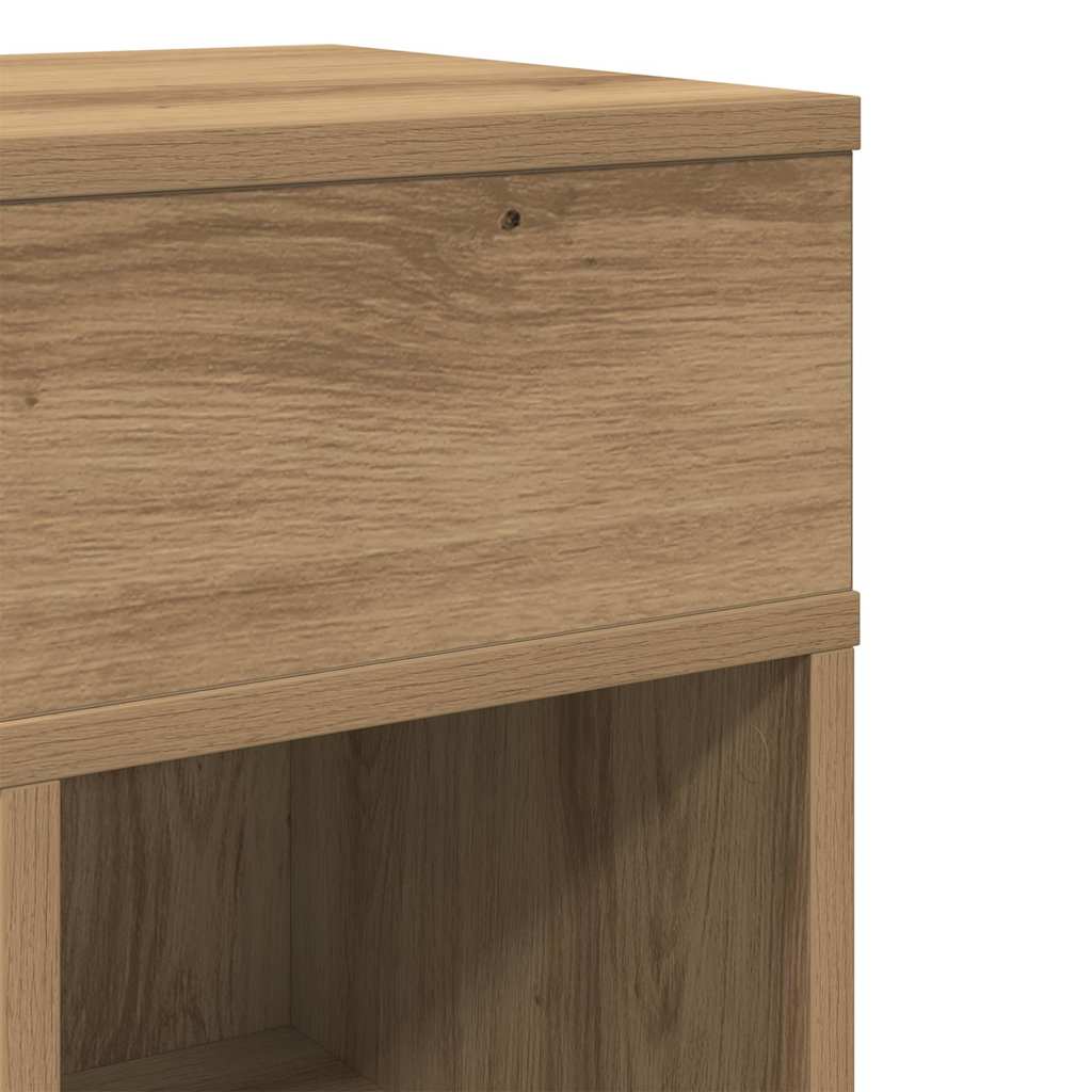 Κομοδίνο με Συρτάρι σε Χρώμα Δρυός Artisan 25x31x66 εκ. - Pakobazaar
