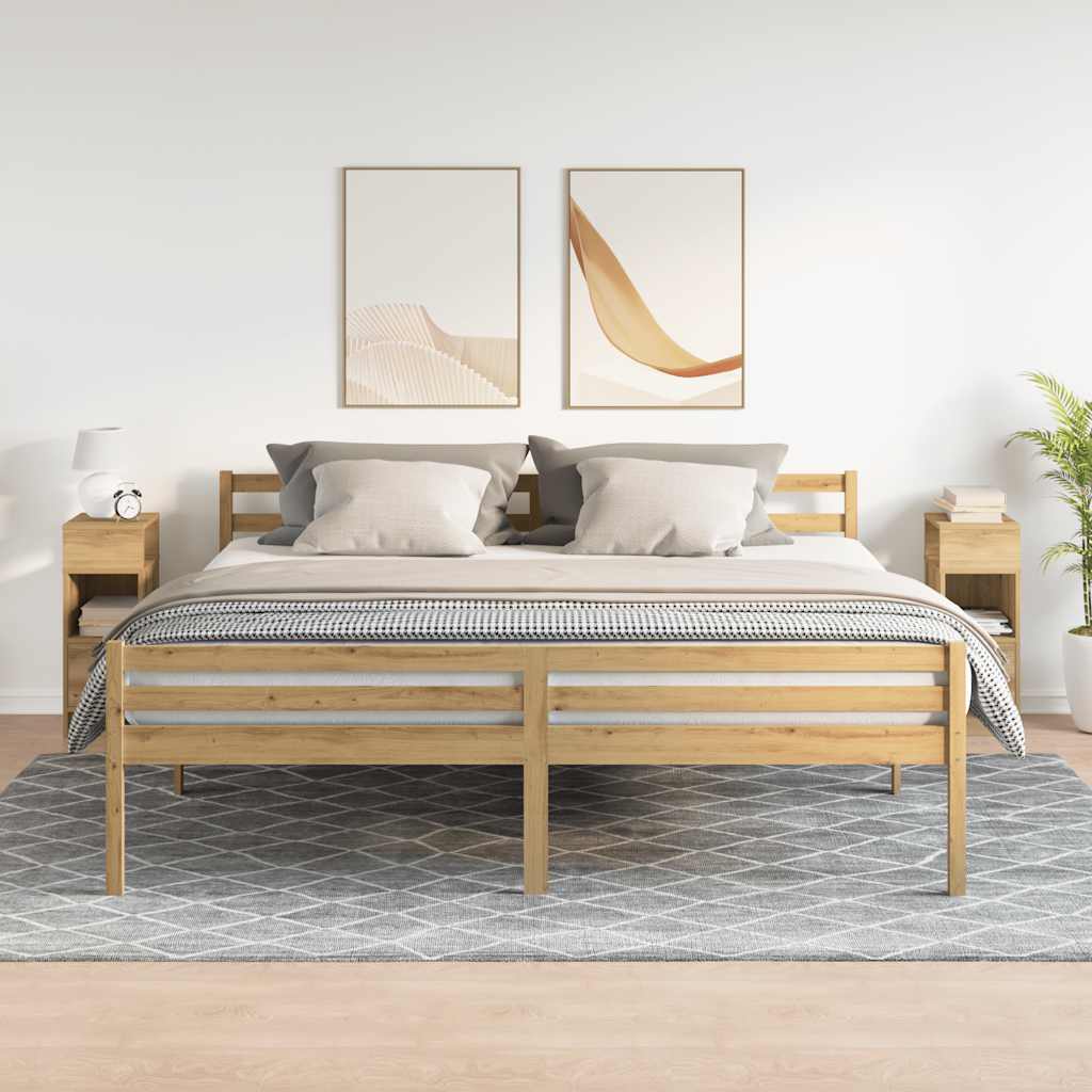 Κομοδίνα 2 τεμ. με Συρτάρι Artisan Oak 25x31x66 εκ. - Pakobazaar