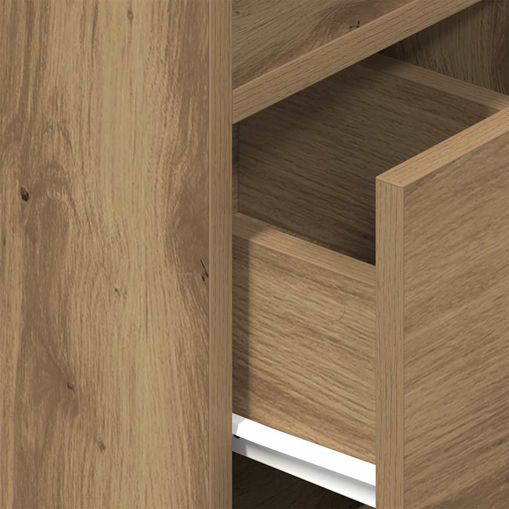 Κομοδίνα 2 τεμ. με Συρτάρι Artisan Oak 25x31x66 εκ. - Pakobazaar