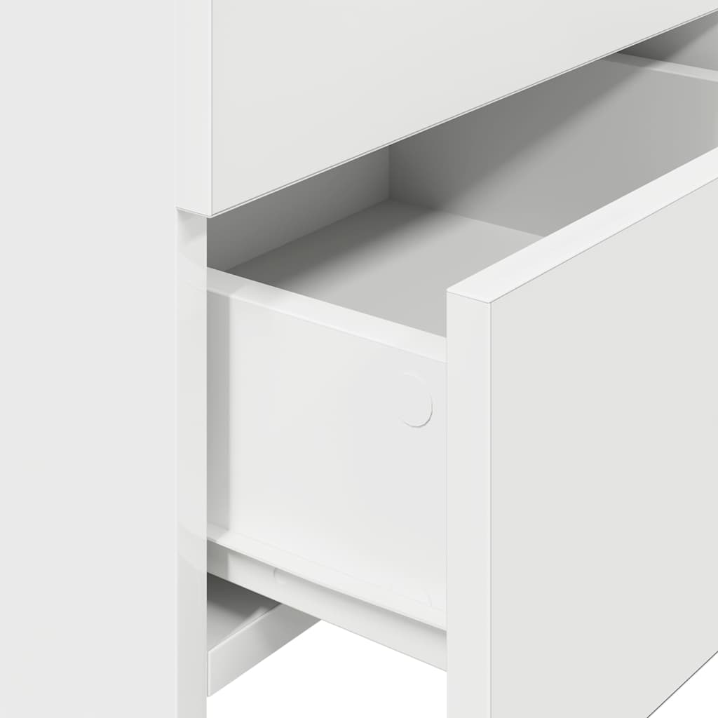 Κομοδίνο με 2 Συρτάρια Λευκό 40x36,5x62 εκ. - Pakobazaar