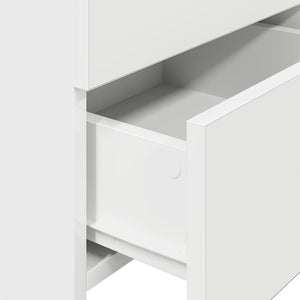 Κομοδίνο με 2 Συρτάρια Λευκό 40x36,5x62 εκ. - Pakobazaar