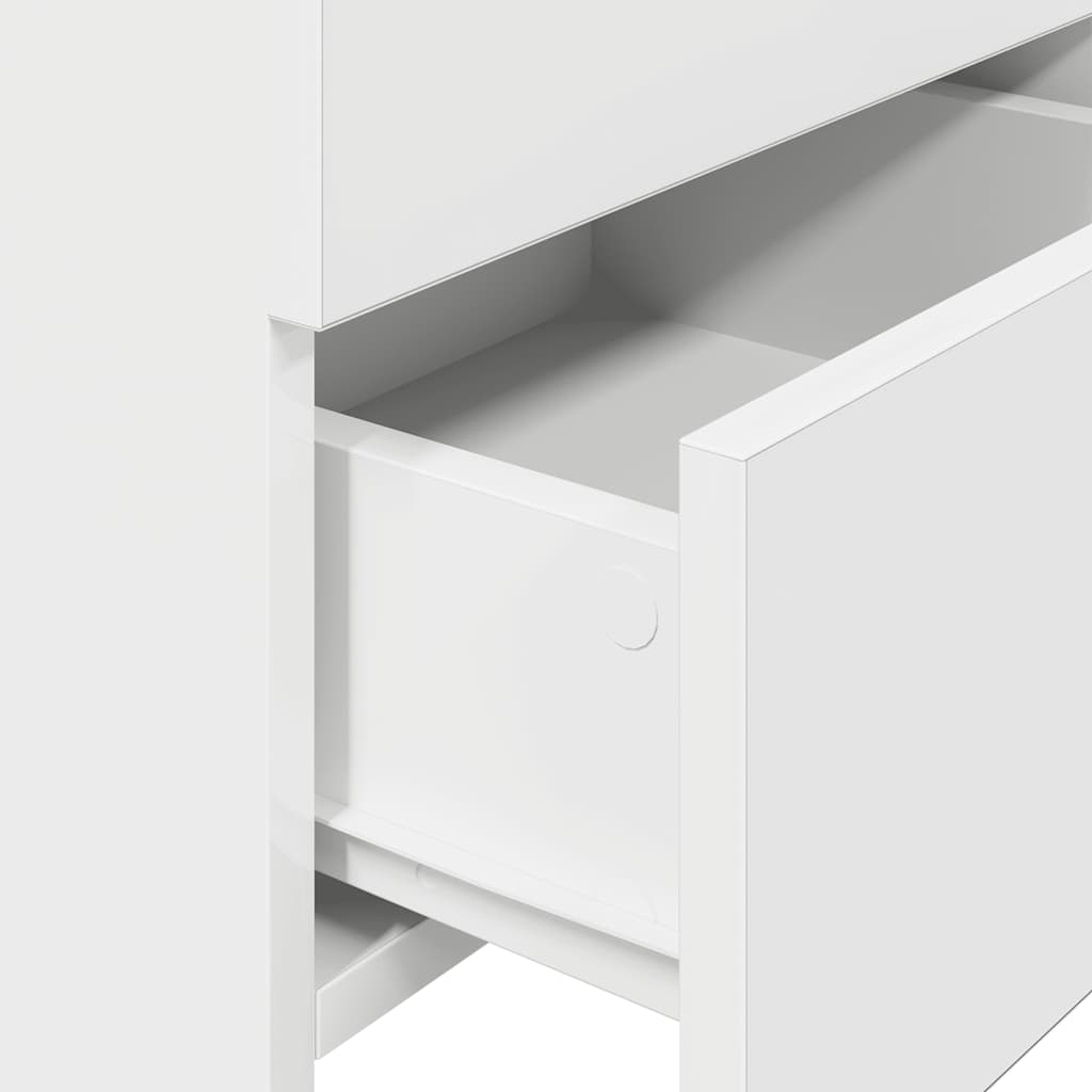 Κομοδίνα 2 τεμ. με 2 Συρτάρια Λευκά 40x36,5x62 εκ. - Pakobazaar