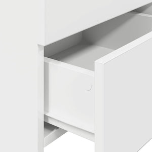 Κομοδίνα 2 τεμ. με 2 Συρτάρια Λευκά 40x36,5x62 εκ. - Pakobazaar