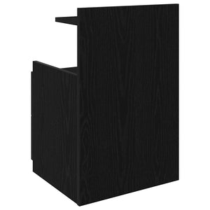 Κομοδίνα 2 τεμ. με 2 Συρτάρια Μαύρα 40x36,5x62 εκ.
